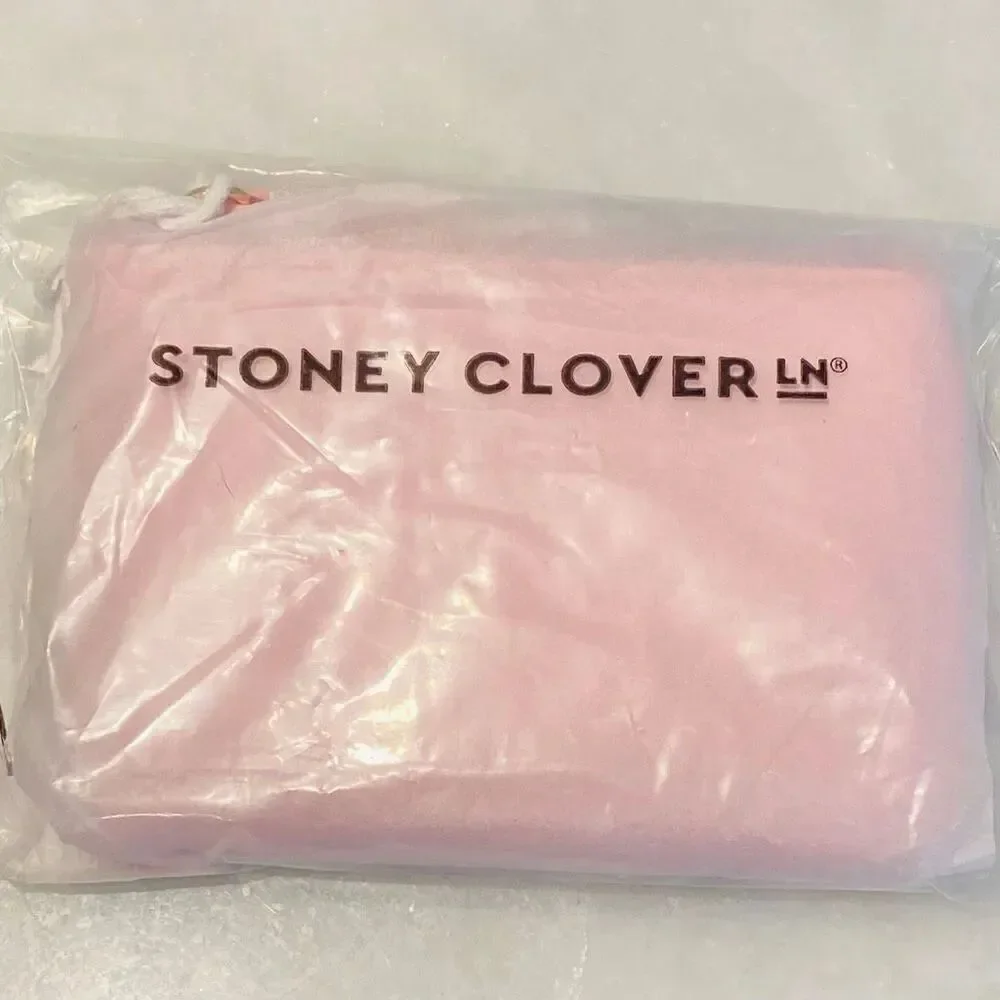 NWT Stoney Clover Lane Zippered Card Case Pink Size 5” x 3.5” NWT